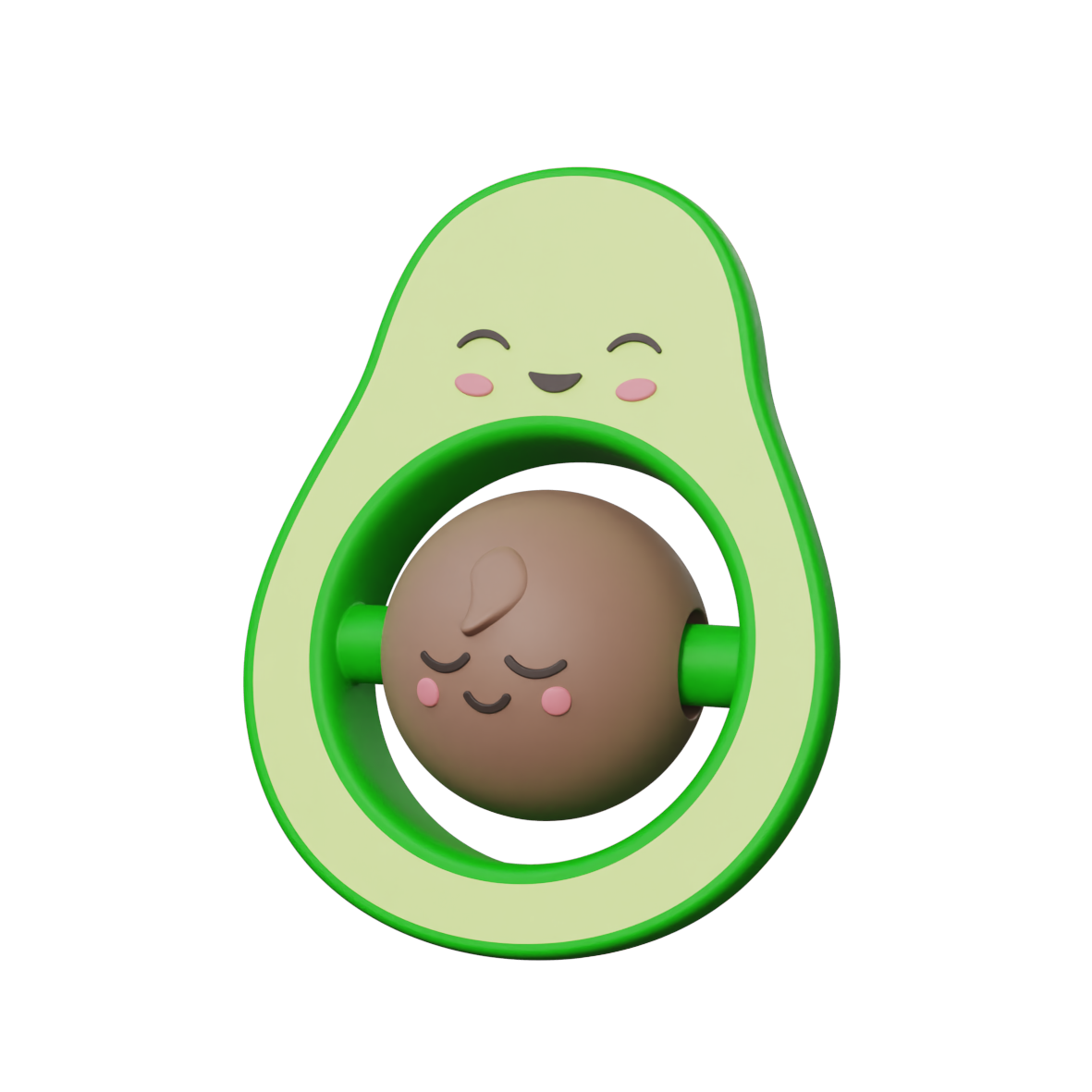 Smile avocado teether preview